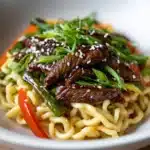 Mongolian Beef Stir-Fry with Ramen Recipe