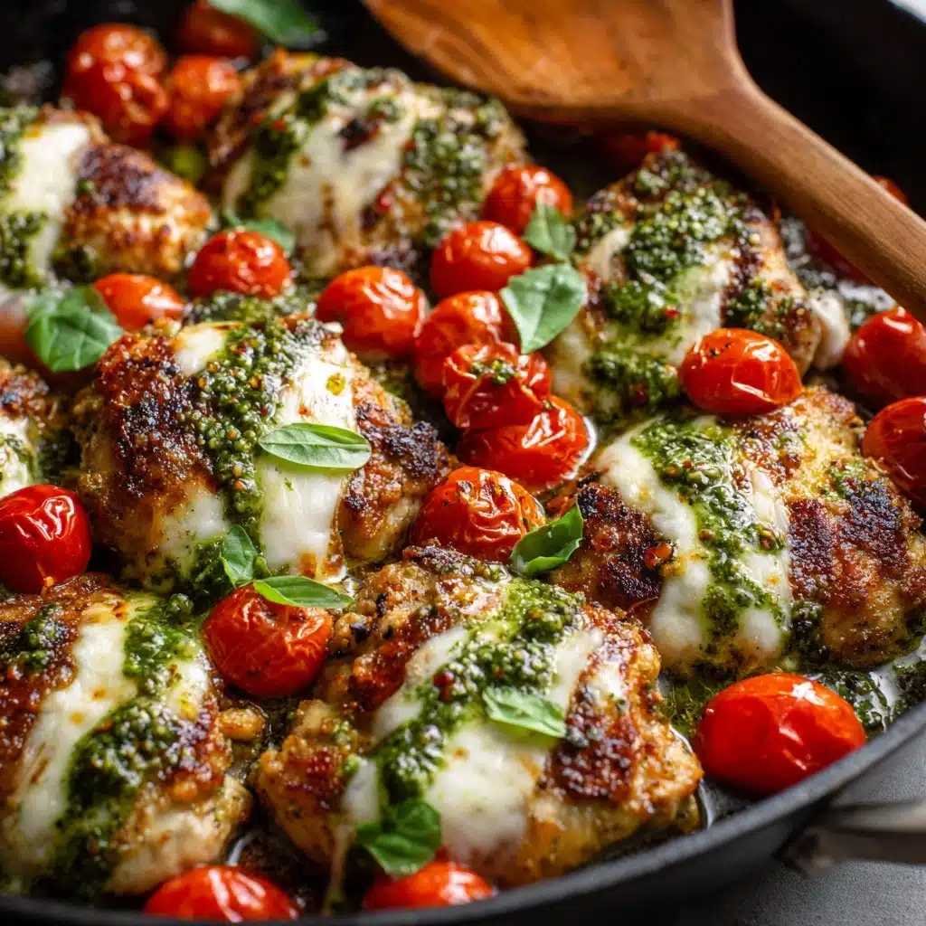 Italian Chicken Skillet with Pesto Recipe - Recipe Image