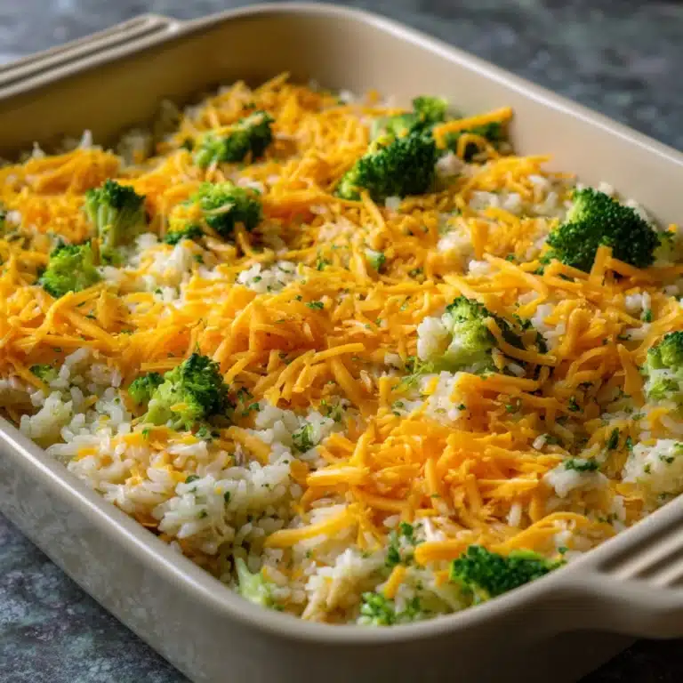 Easy Cheesy Chicken Broccoli Rice Casserole Recipe