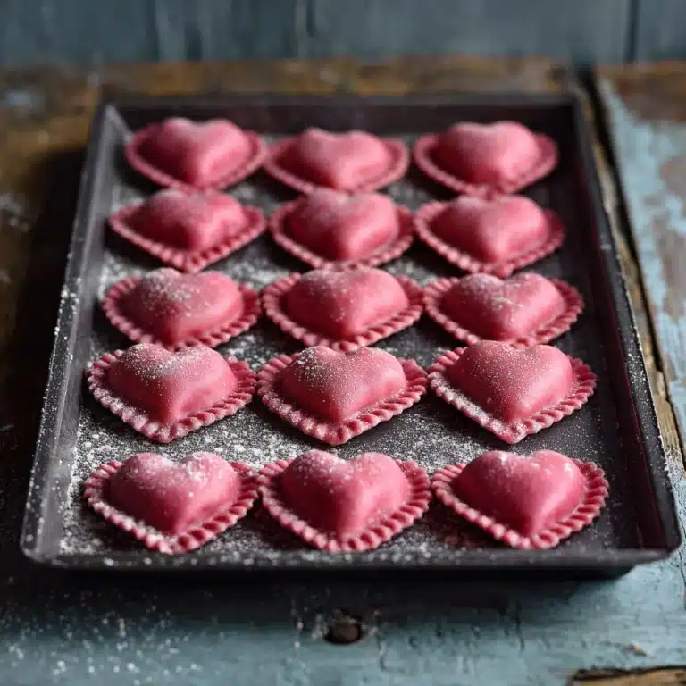 Ricotta and Sage Filled Beetroot Ravioli Hearts Recipe
