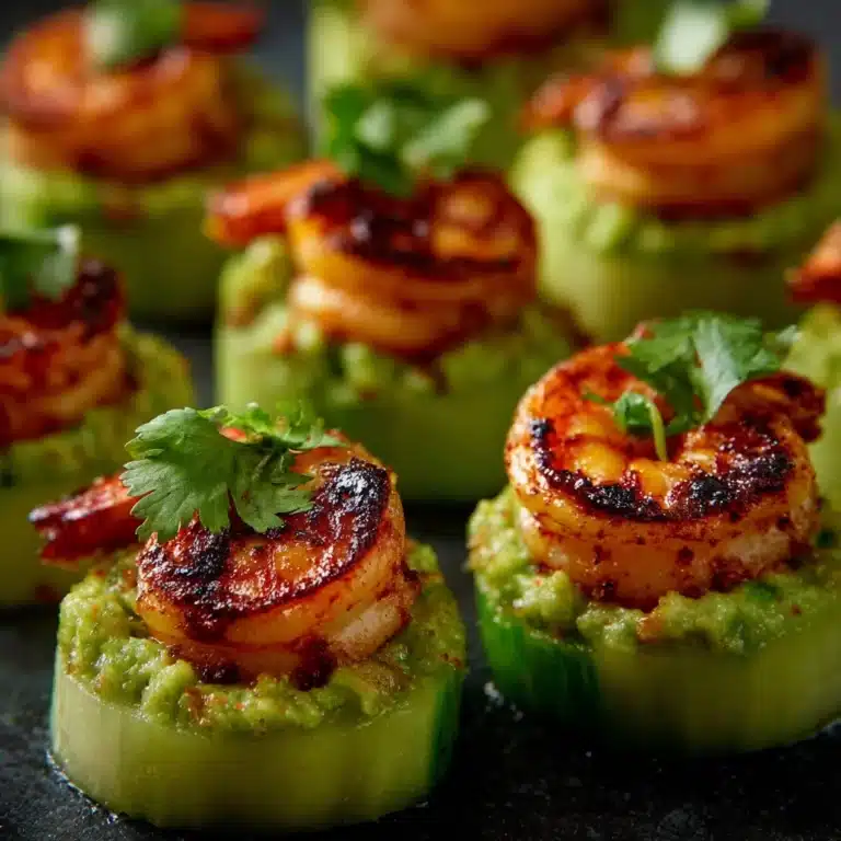 Blackened Shrimp Avocado Cucumber Bites Recipe