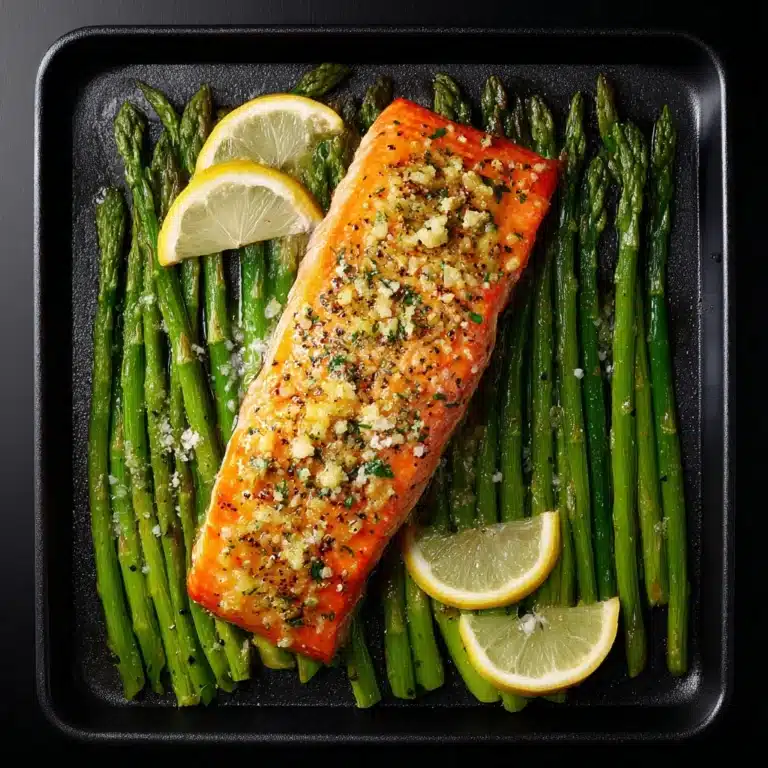 Lemon Pepper Salmon (with Optional Garlic Parmesan Asparagus) Recipe