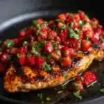 Cilantro Lime Grilled Chicken with Strawberry Salsa Recipe
