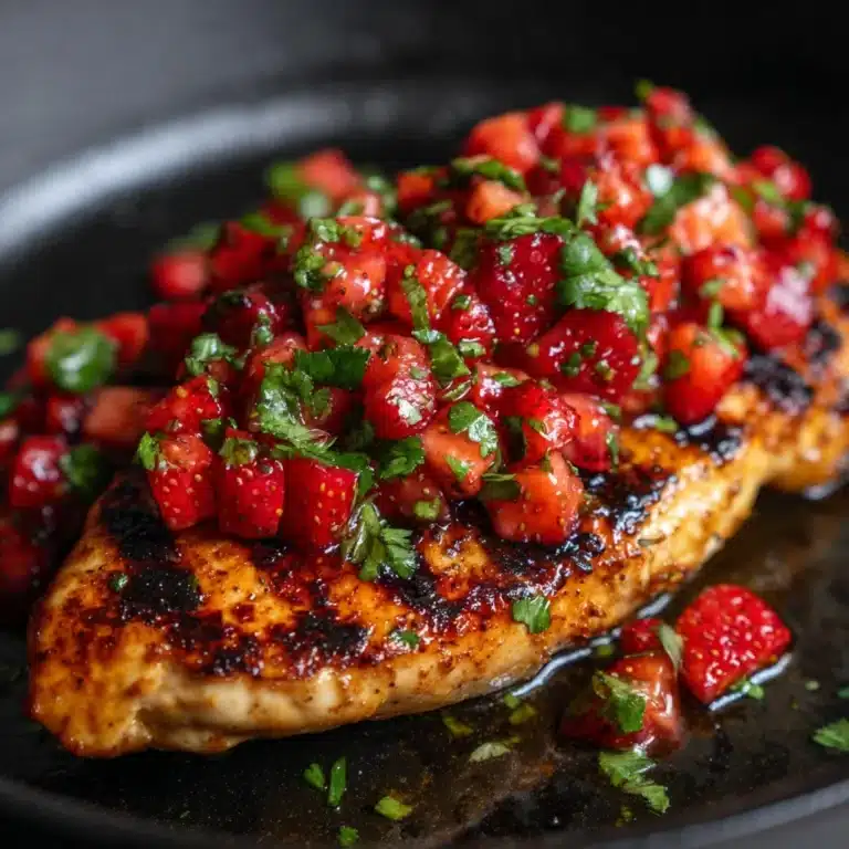 Cilantro Lime Grilled Chicken with Strawberry Salsa Recipe
