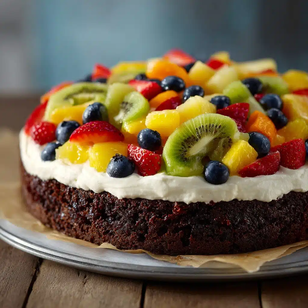 Brownie Fruit Pizza Recipe - Recipe Image