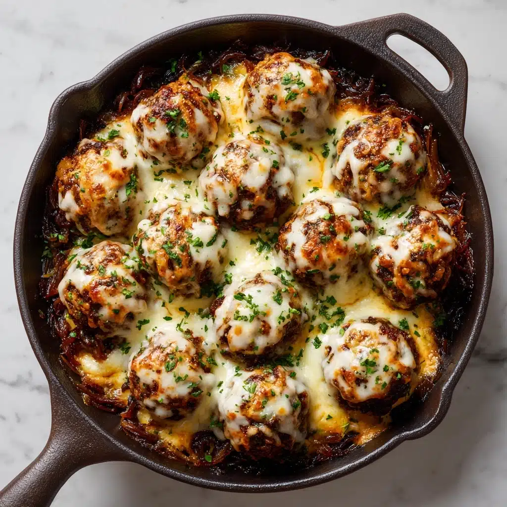 French Onion Chicken Meatballs Recipe - Recipe Image