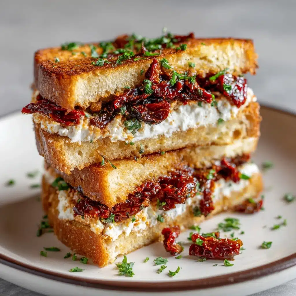 Sun-Dried Tomato and Feta Stuffed French Toast Recipe - Recipe Image