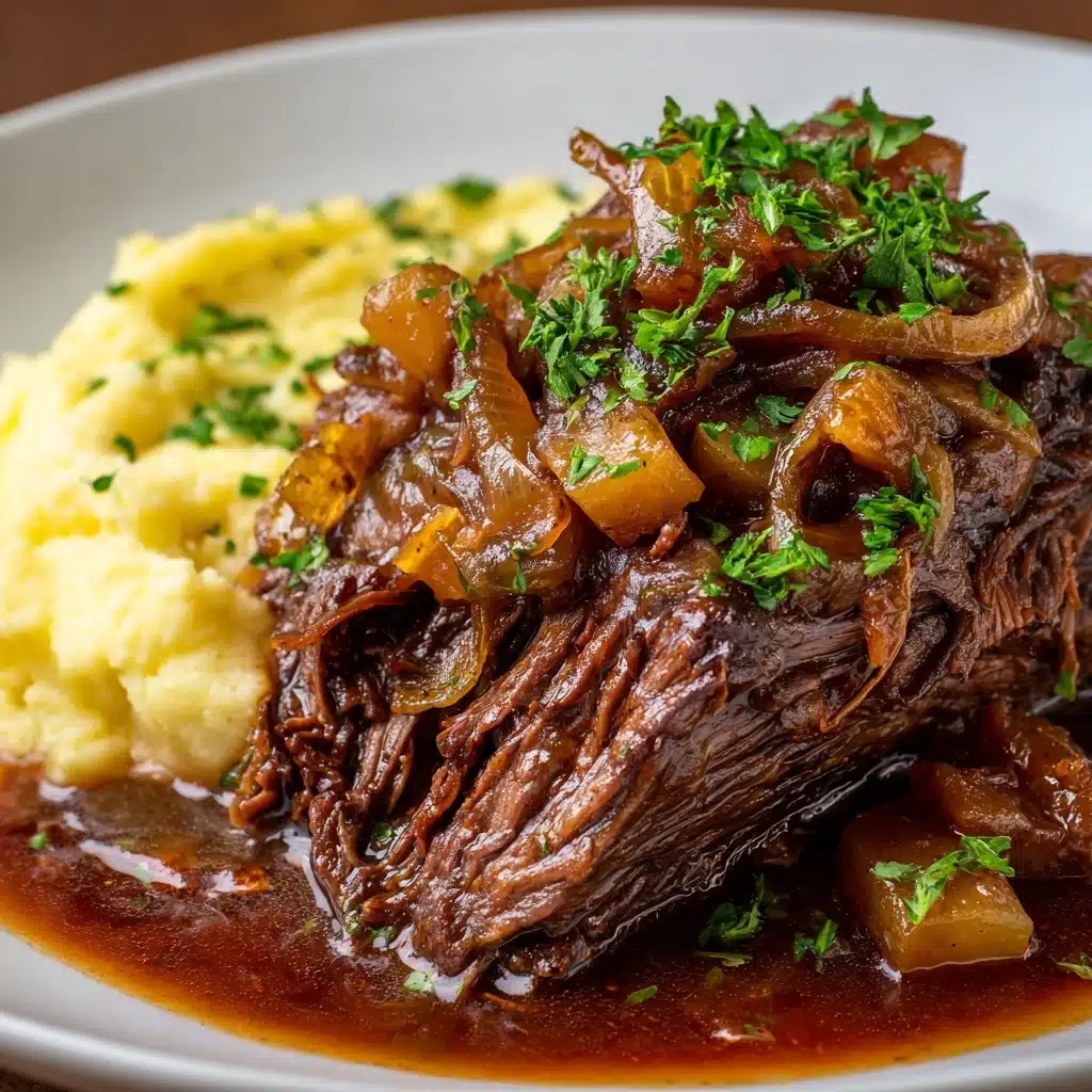 Slow Cooker French Onion Pot Roast Recipe - Recipe Image