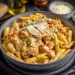 Creamy Garlic Butter Chicken and Rigatoni in Parmesan Sauce Recipe