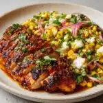 Grilled Hot Honey Chicken with Sweet Corn Salad Recipe
