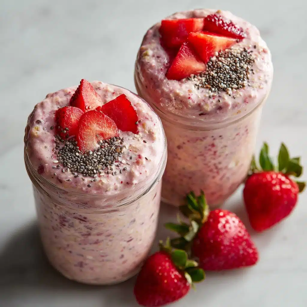 Strawberries and Cream Overnight Oats Recipe - Recipe Image