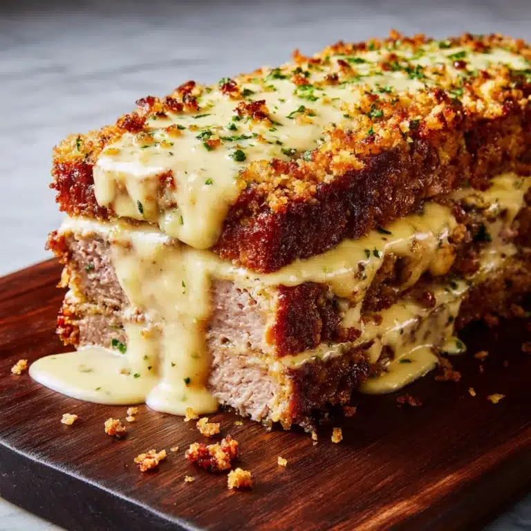 Chicken Cordon Bleu Meatloaf with Creamy Dijon Gravy Recipe