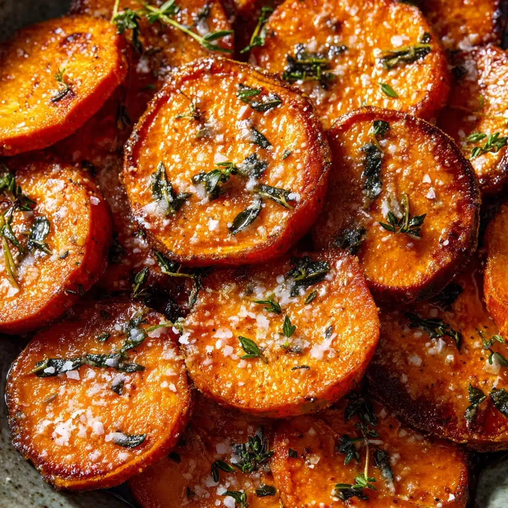Roasted Sweet Potatoes with Garlic and Parmesan Recipe - Recipe Image