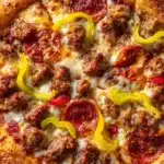 Spicy Sausage and Pepperoncini Thin Crust Pizza Recipe