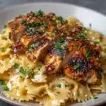 Lemon Garlic Chicken with Parmesan Bowtie Pasta Recipe