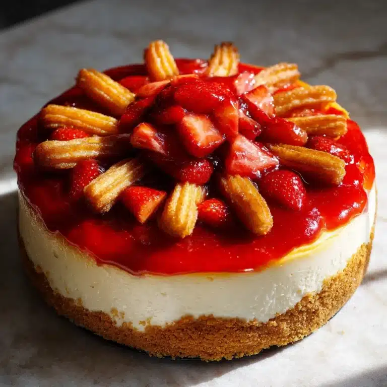 Strawberry Crunch Churro Cheesecake Recipe