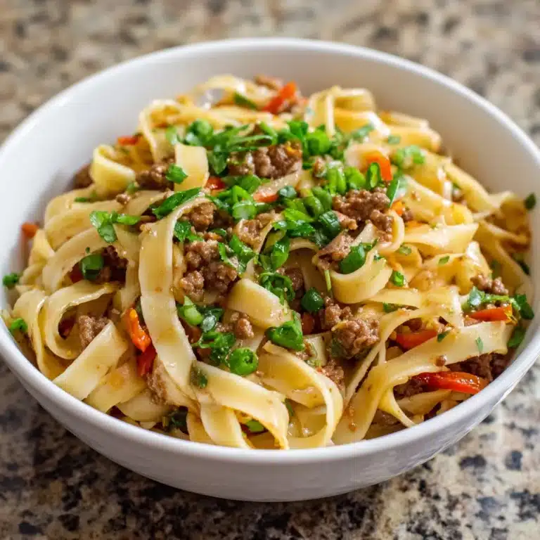 Mongolian Ground Beef Noodles Recipe