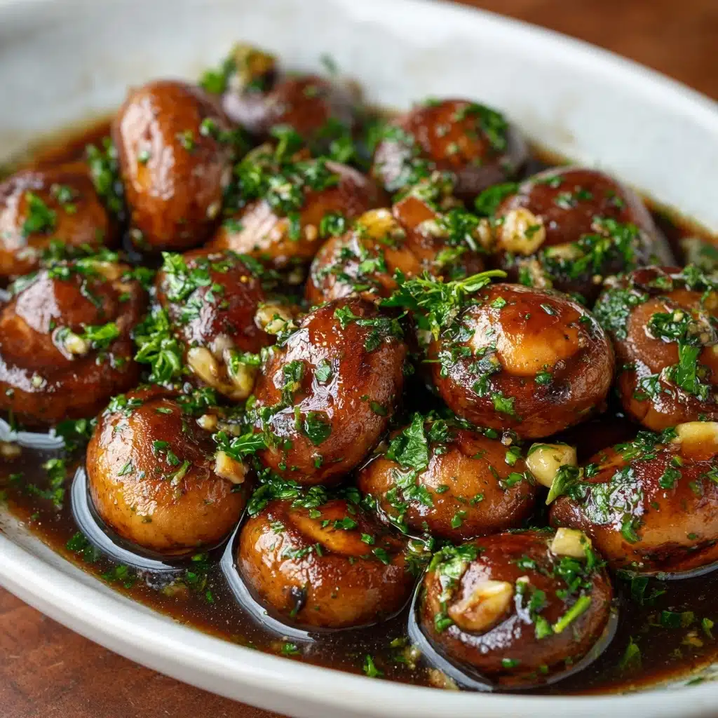 Balsamic Soy Roasted Garlic Mushrooms Recipe