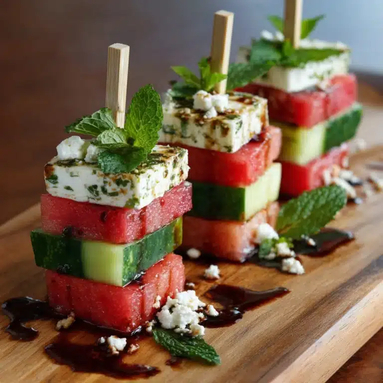 Watermelon Cucumber Feta Skewers: The Best 10-Minute Appetizer Recipe