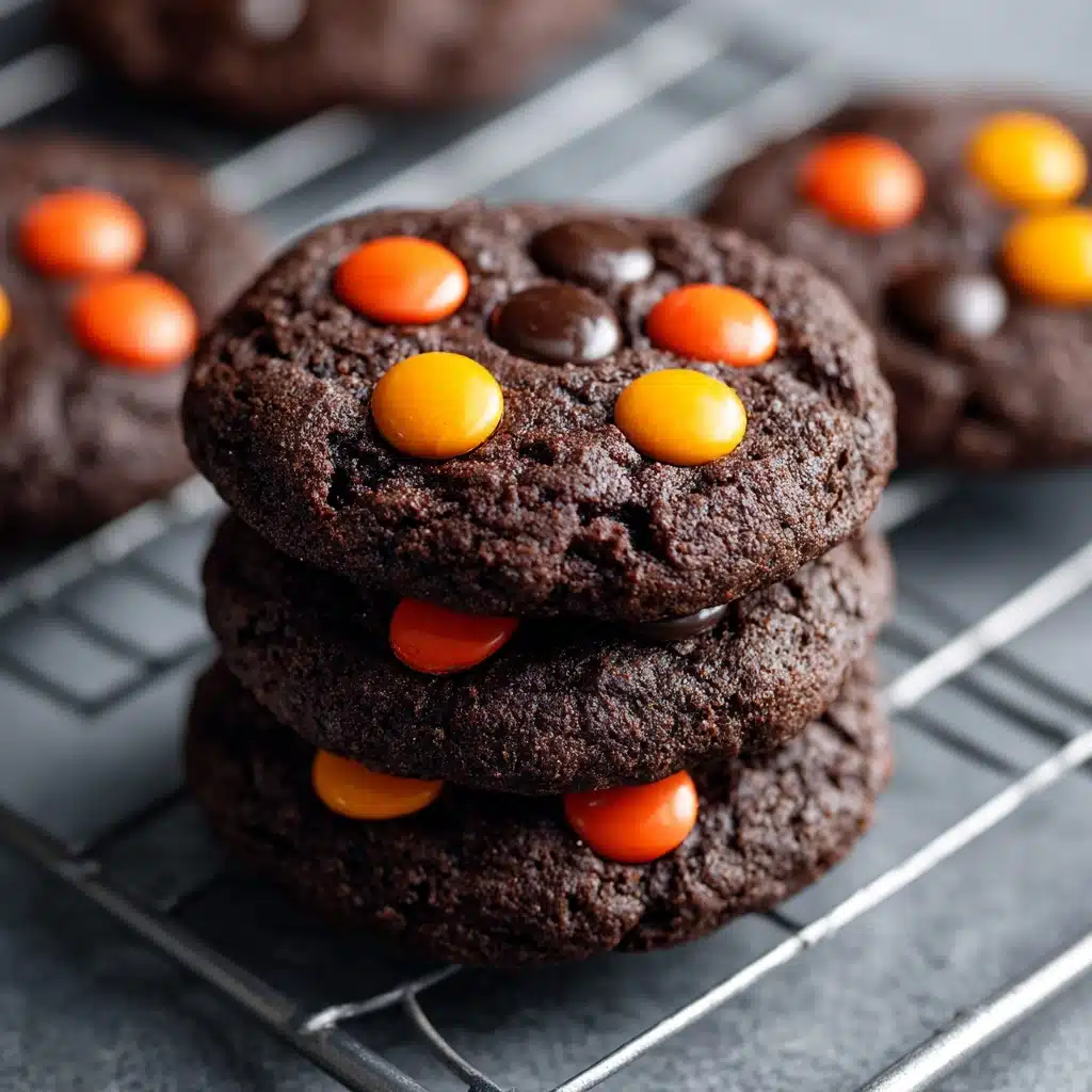 Dark Chocolate Halloween Cookies Recipe - Recipe Image