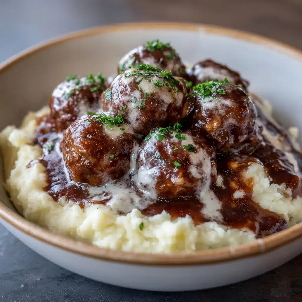 Crock Pot French Onion Meatballs Recipe - Recipe Image
