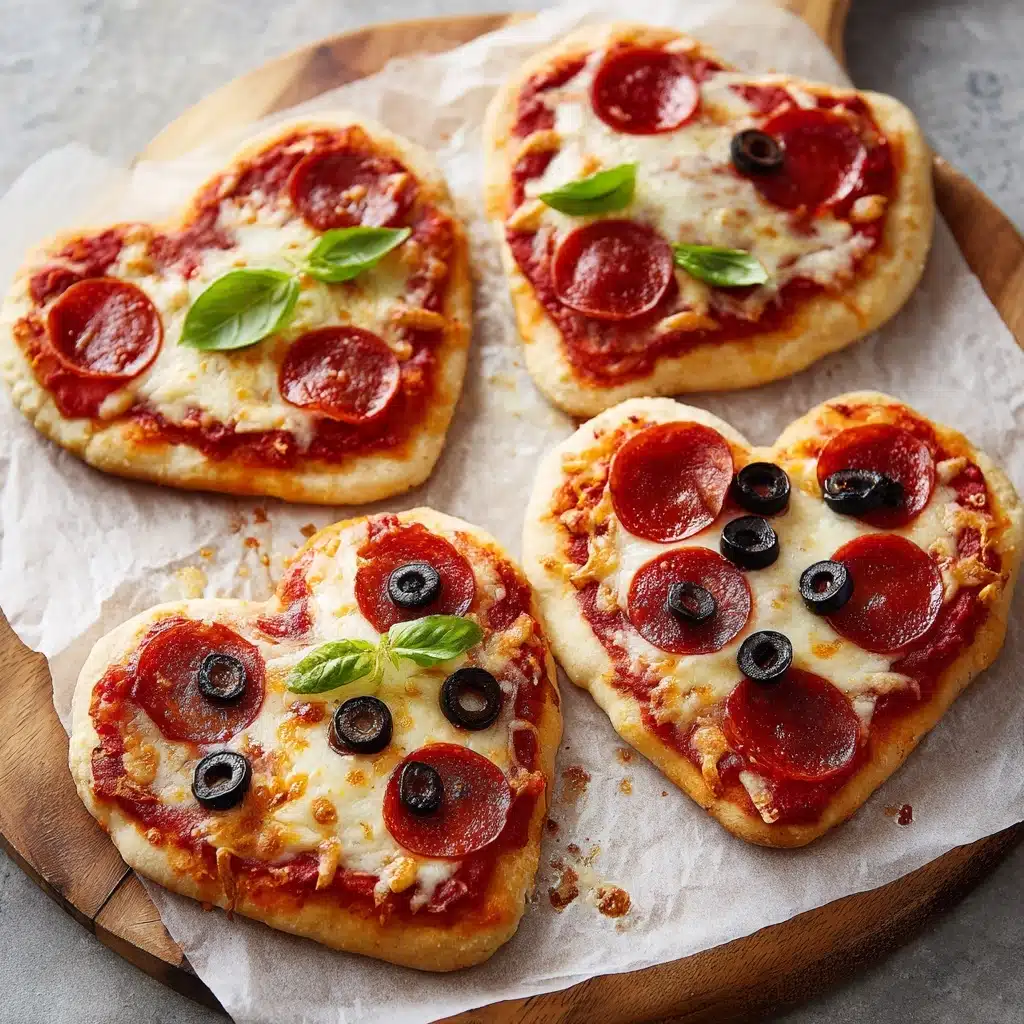 Heart Shaped Mini Pizzas | Valentine’s Day Recipes Ideas Recipe - Recipe Image