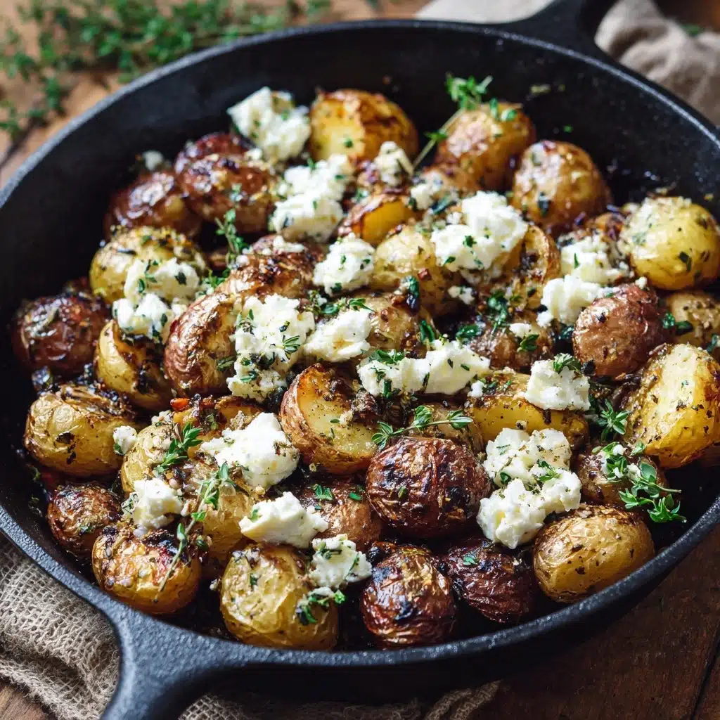 Roasted Potatoes with Baked Feta and Garlic Recipe - Recipe Image