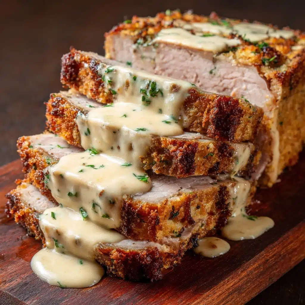 Chicken Cordon Bleu Meatloaf with Creamy Dijon Gravy Recipe - Recipe Image