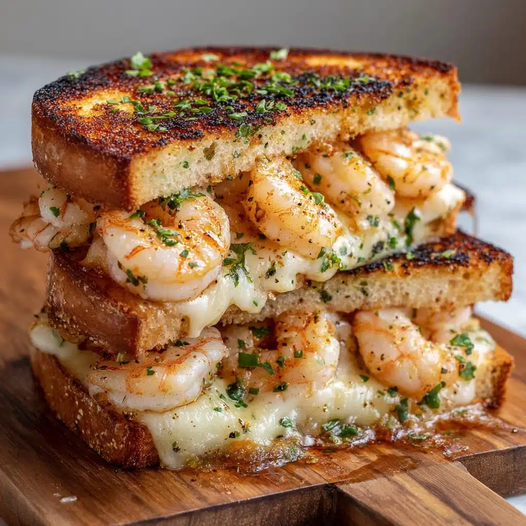 Ultimate Shrimp Grilled Cheese with Garlic Bread Recipe - Recipe Image
