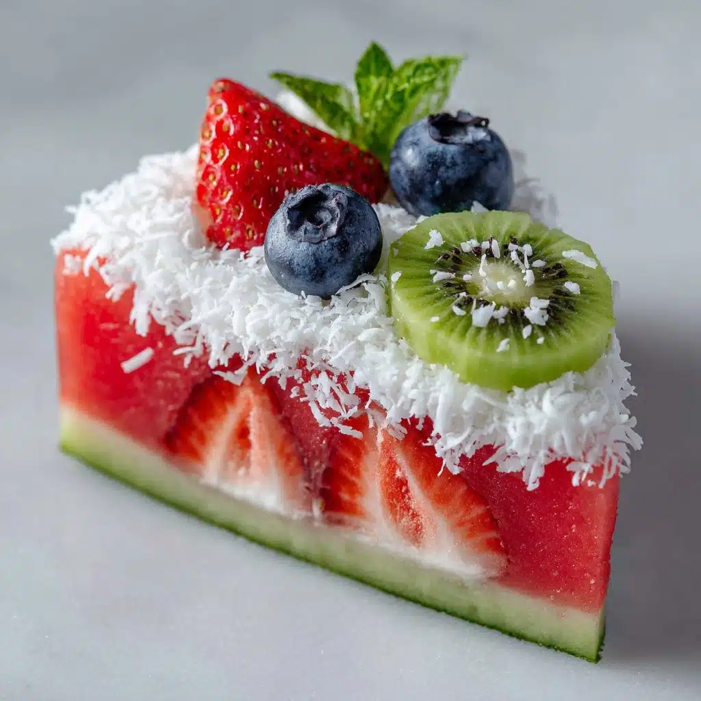 Watermelon Fruit Pizza Recipe - Recipe Image
