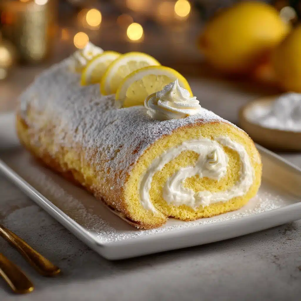 Velvet Lemon Cream Roll Cake Recipe - Recipe Image