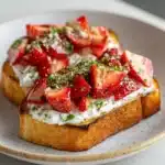 Roasted Strawberry Whipped Ricotta Toast Recipe