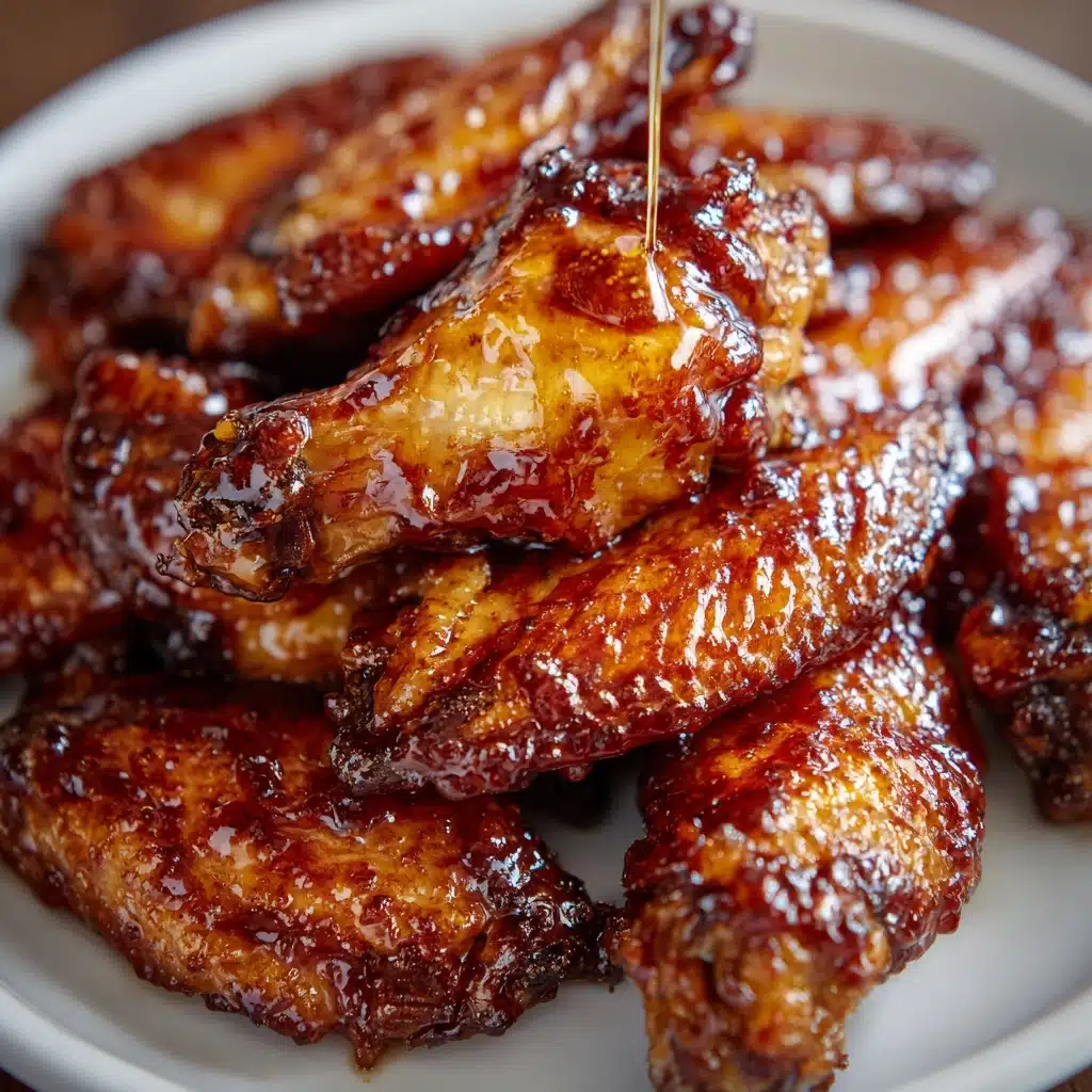 Hot Honey Peach Wings Recipe - Recipe Image