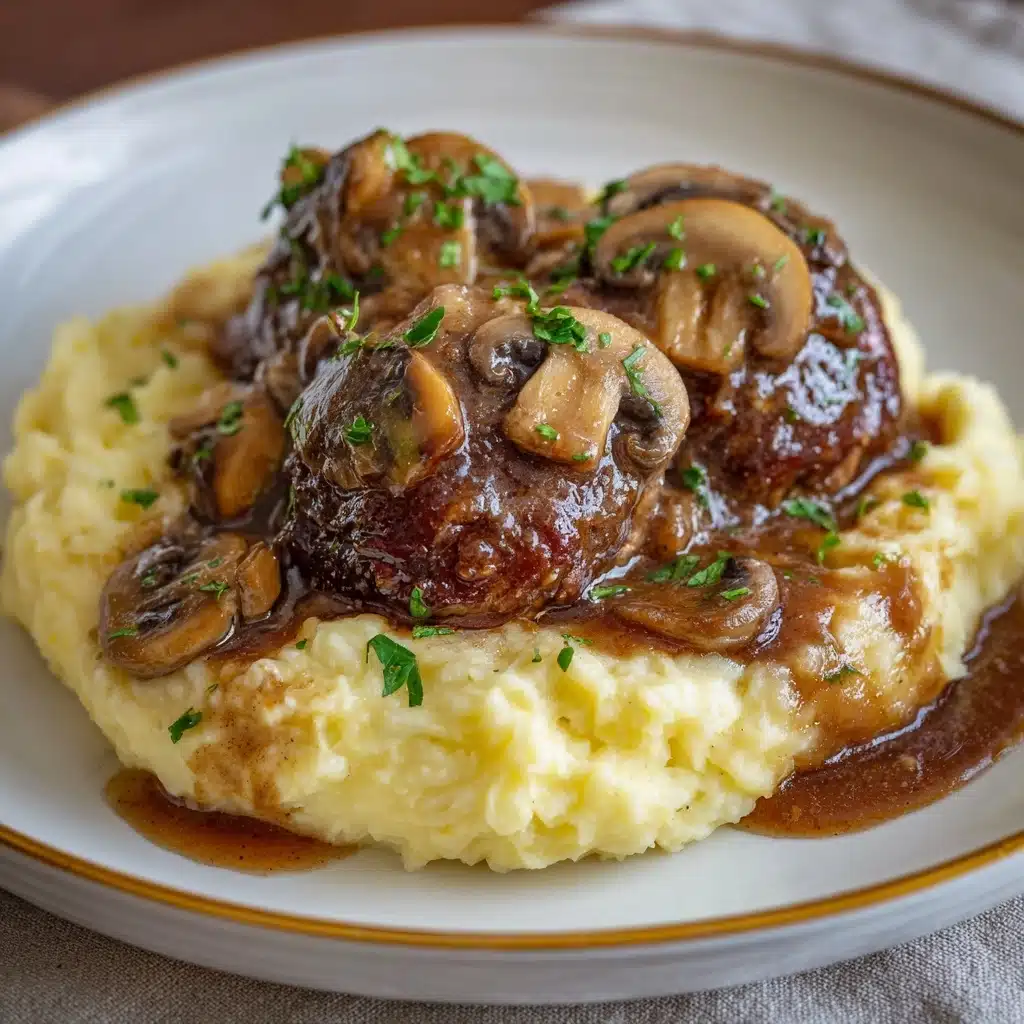 Bobby Flay Salisbury Steak with Mushroom Gravy Recipe