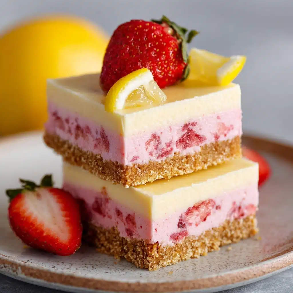 Strawberry Lemonade Cheesecake Bars Recipe - Recipe Image
