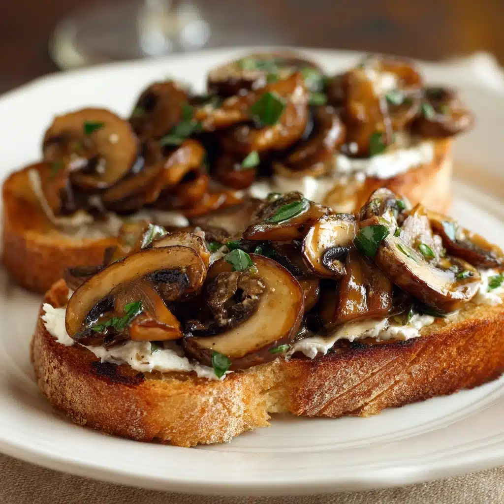 Garlic Mushroom Toast Recipe - Recipe Image