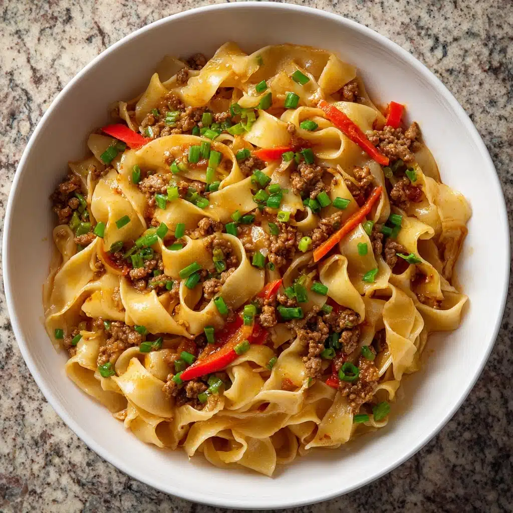 Mongolian Ground Beef Noodles Recipe - Recipe Image