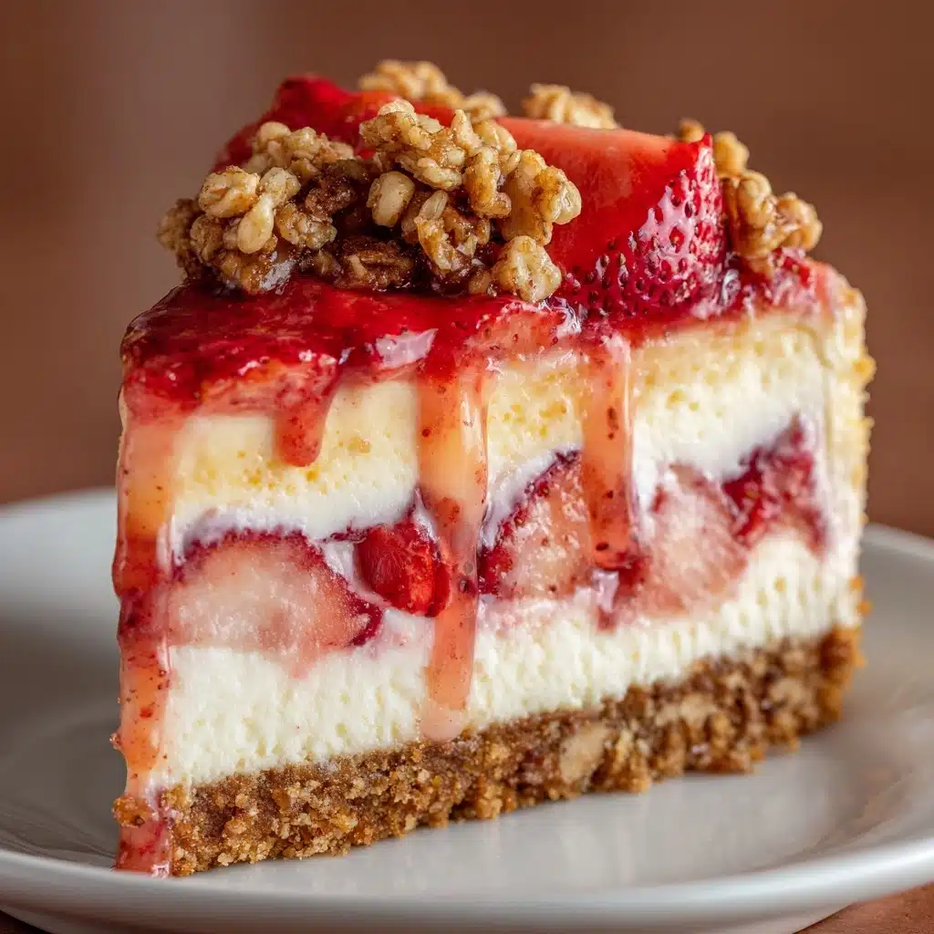 Strawberry Crunch Cheesecake Recipe - Recipe Image