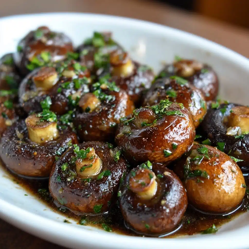 Balsamic Soy Roasted Garlic Mushrooms Recipe - Recipe Image
