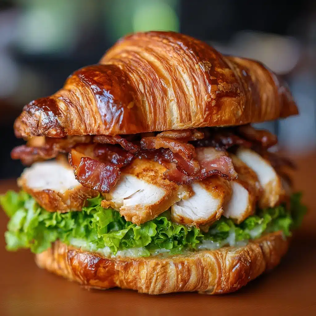 Chicken Caesar Croissant Sandwich Recipe - Recipe Image