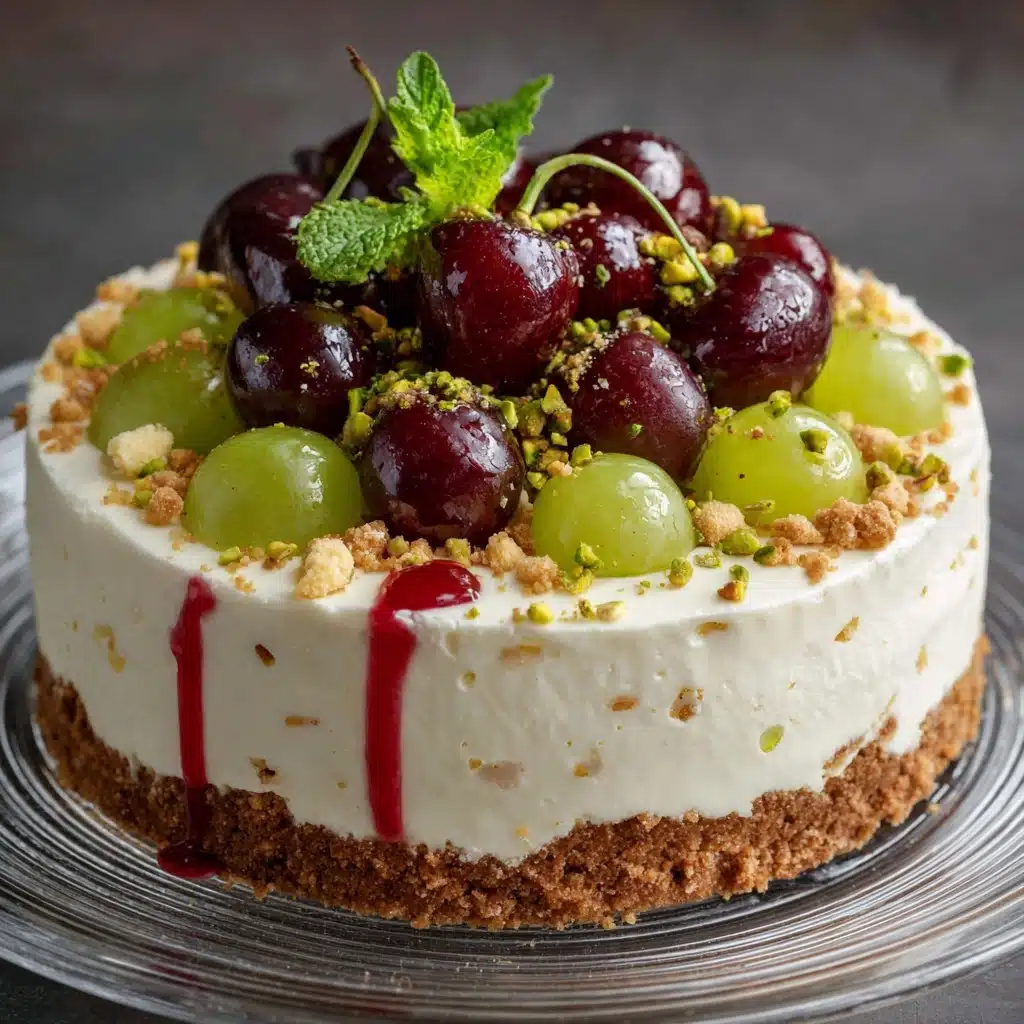 Luscious Lemon-Lime Cherry Pistachio Cheesecake Recipe - Recipe Image