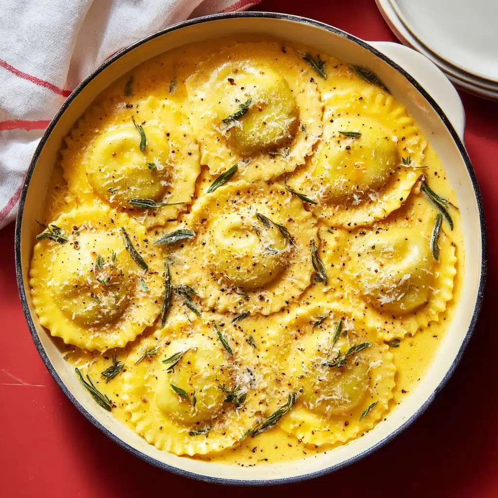 Creamy Lemon Herb Butter Ravioli Recipe - Recipe Image
