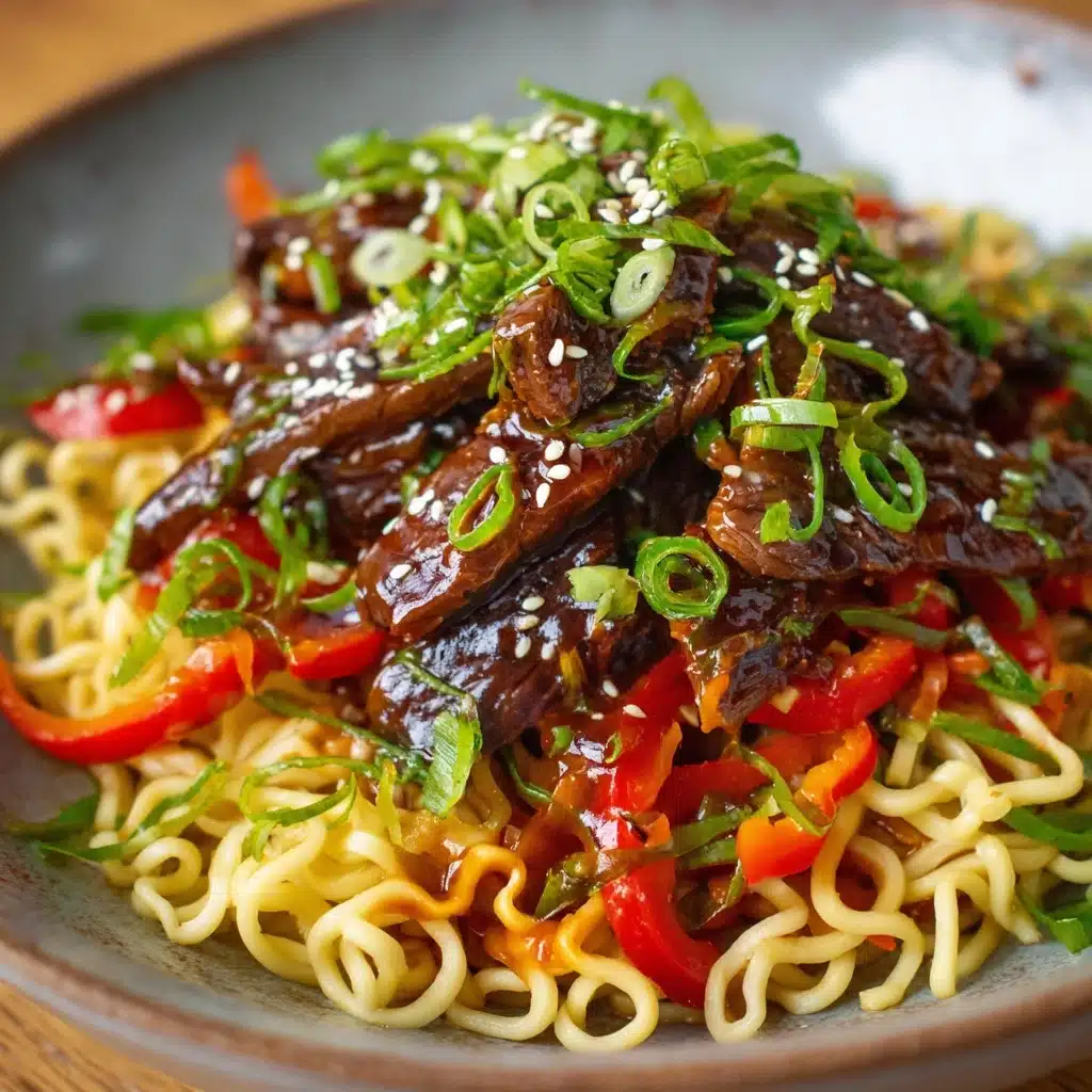 Mongolian Beef Stir-Fry with Ramen Recipe - Recipe Image