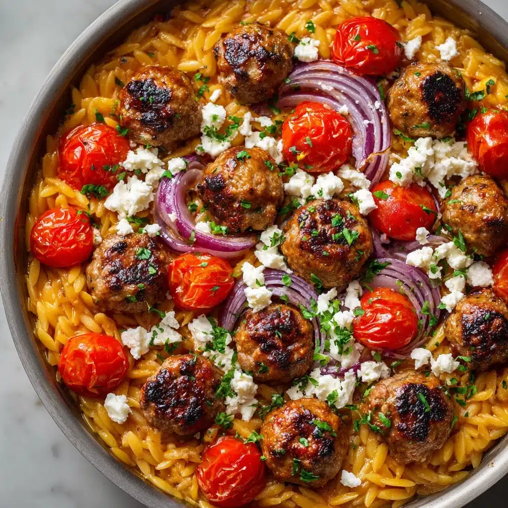 Greek Meatballs and Orzo Skillet Recipe - Recipe Image