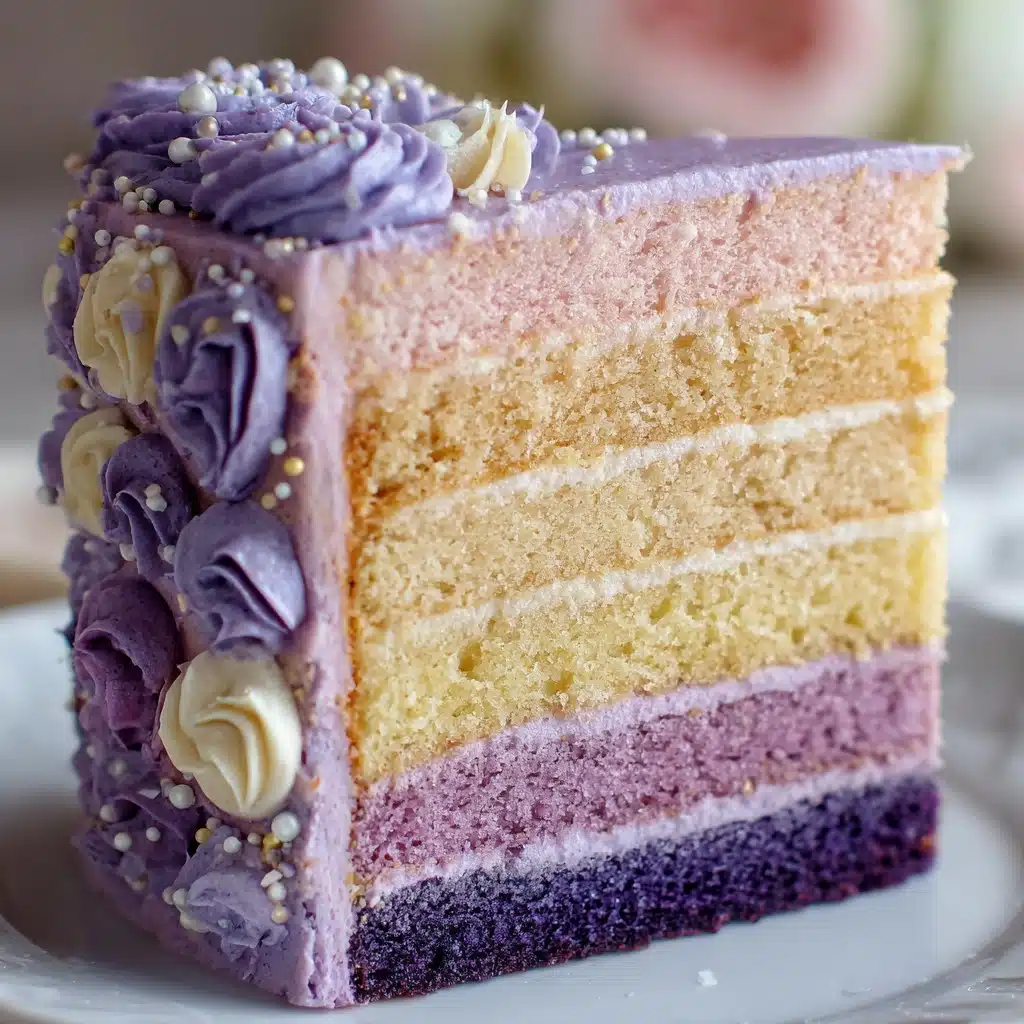 Purple Ombre Layer Cake Recipe - Recipe Image