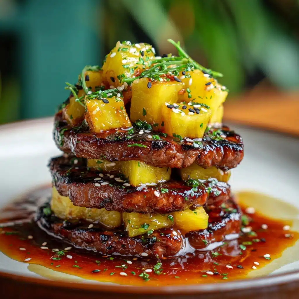 Teriyaki Beef & Pineapple Rice Stack Recipe - Recipe Image