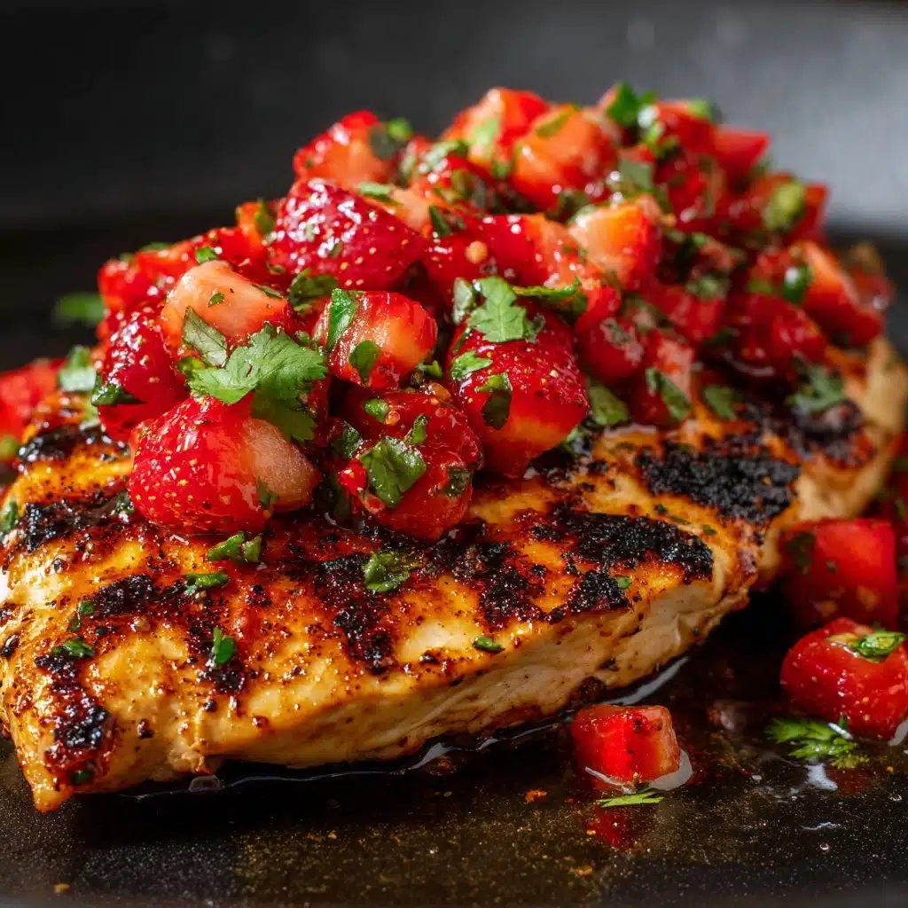 Cilantro Lime Grilled Chicken with Strawberry Salsa Recipe - Recipe Image