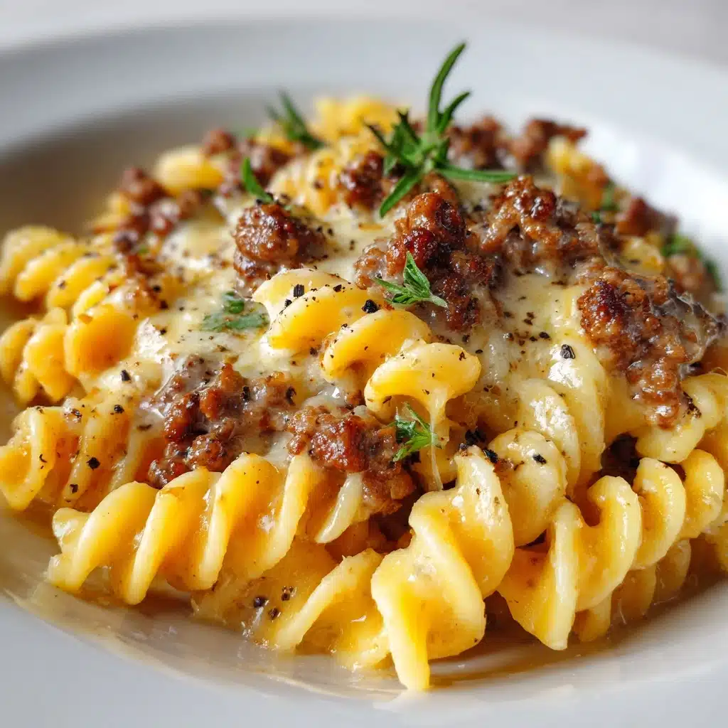 One-Pot Beef and Cheddar Ranch Pasta Recipe - Recipe Image
