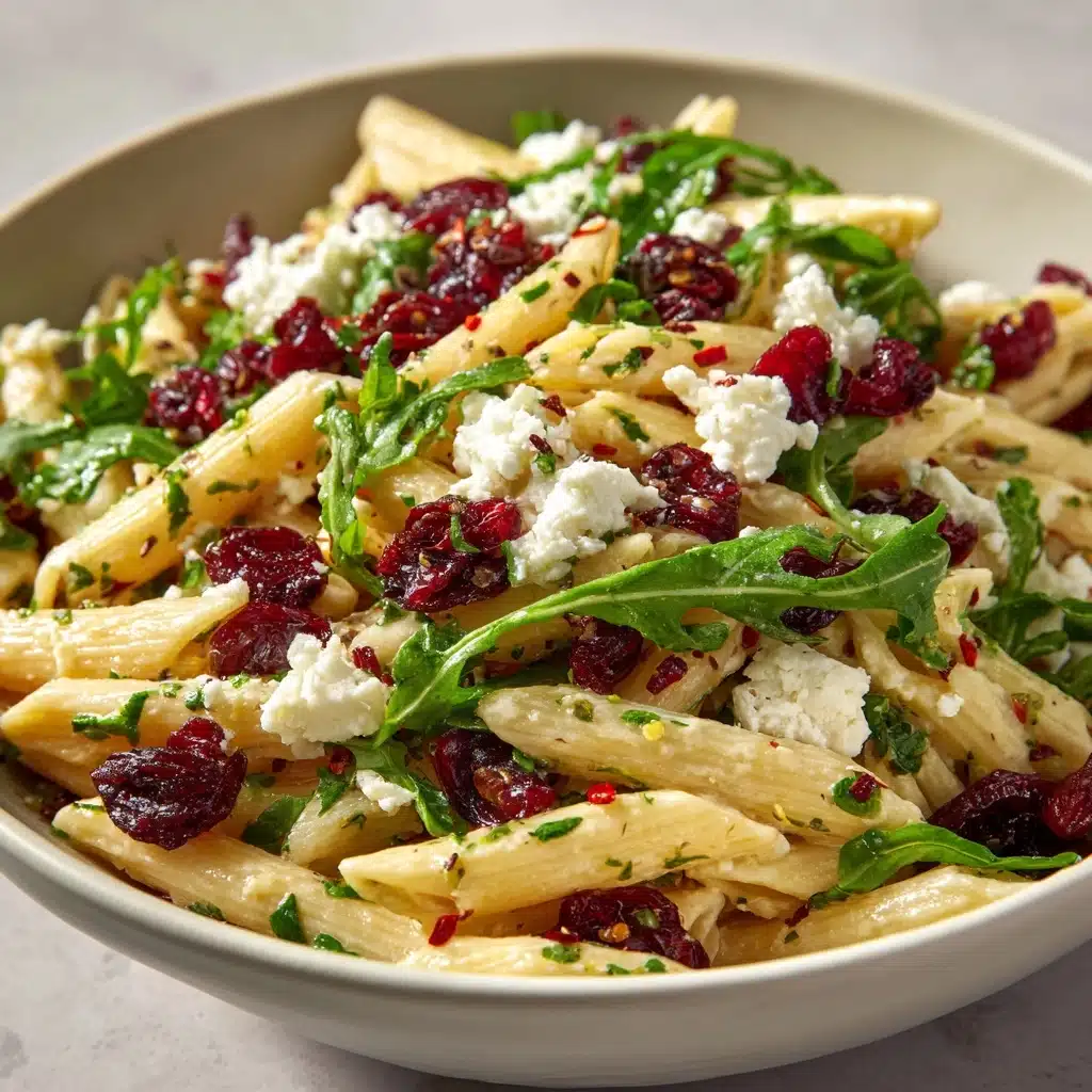 Feta & Cranberry Penne Salad with Orange Vinaigrette Recipe - Recipe Image