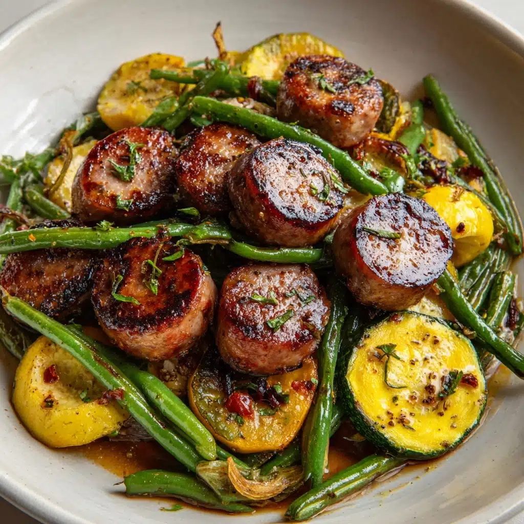 Air Fryer Sausage with Vegetables Recipe - Recipe Image